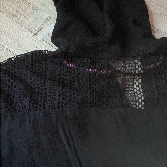 Retro, Peace Sign Skeleton, Upcycled, Hooded, Cover-Up Tunic - Picture 12 of 16